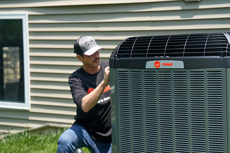 trane tech installing trane unit